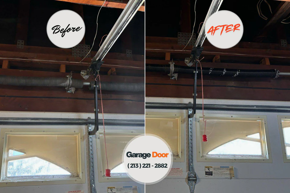 Before and after: garage door repair 32043